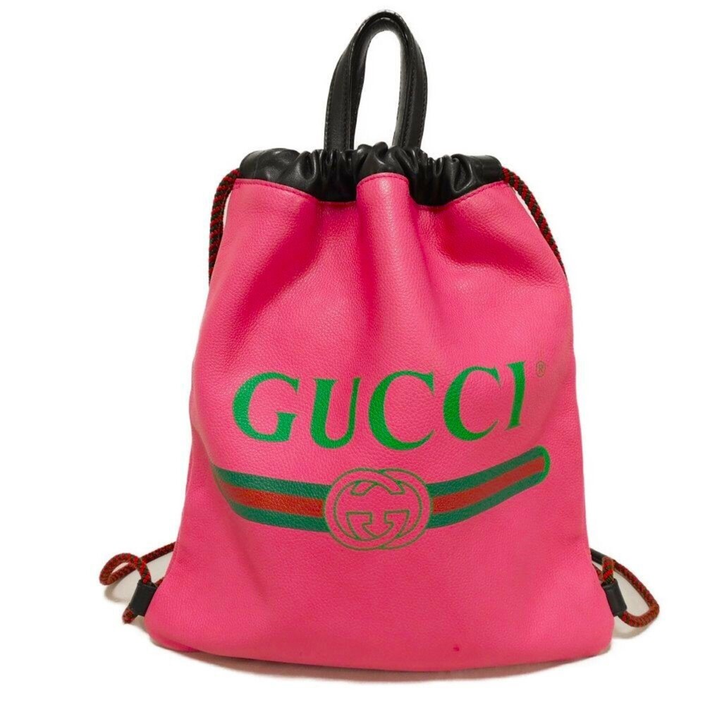 Gucci Small Drawstring Backpack With Web Print, P… - image 2